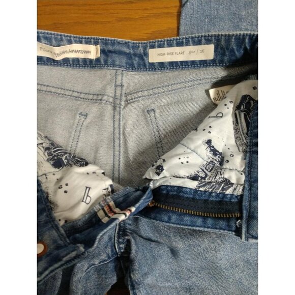 Pilcro & The Letterpress Womens Medium Wash High-Rise Flare Jeans Size 26 Cotton - Picture 7 of 11